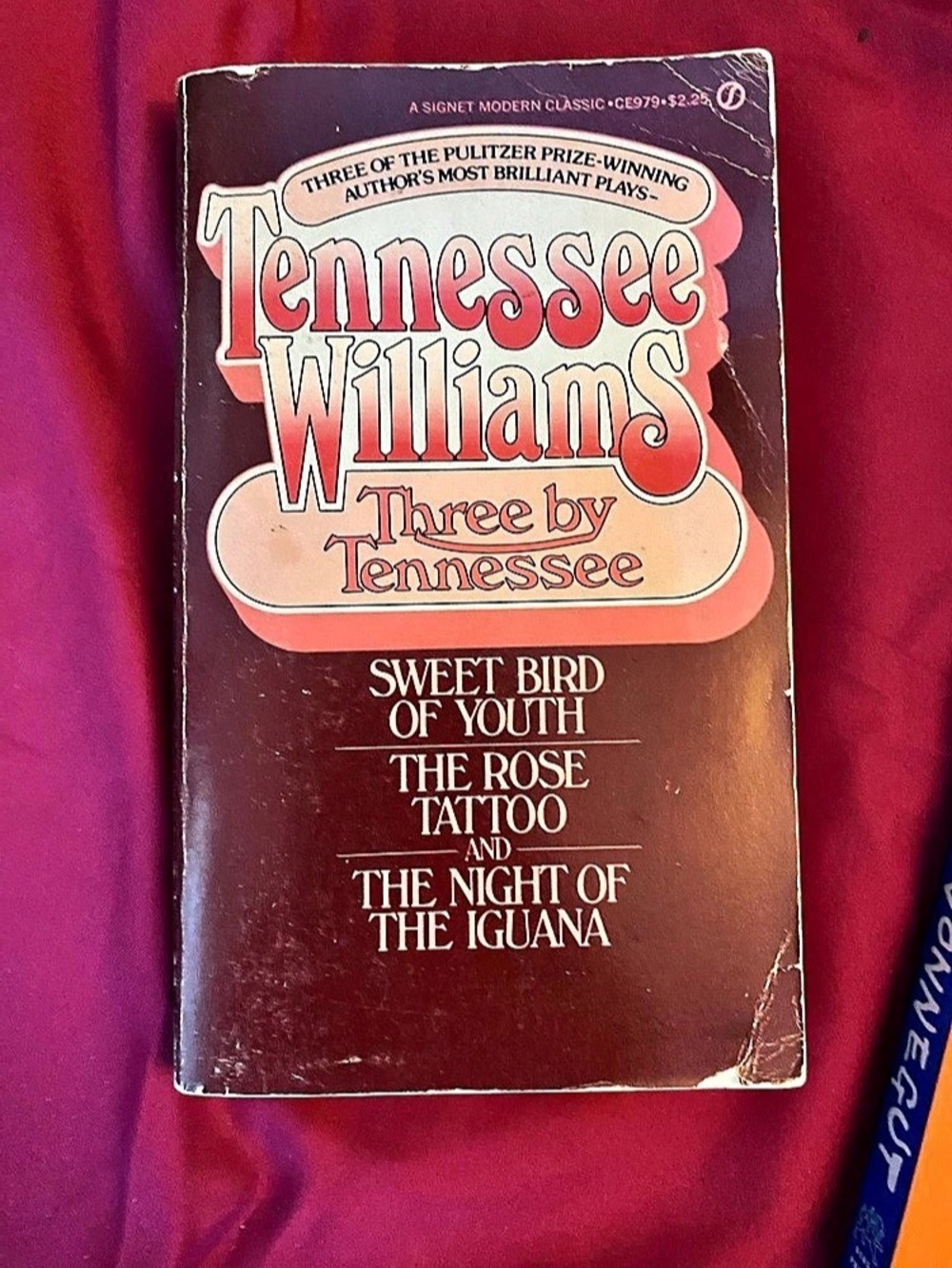 THREE BY TENNESSEE  by Tennessee Williams  vintage 1976 Signet paperback
